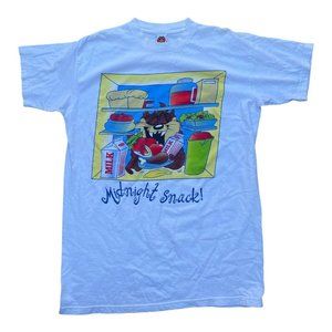 Vintage Looney Tunes Taz WARNER BROS 1998 White shirt Nightgown “Midnight Snack”